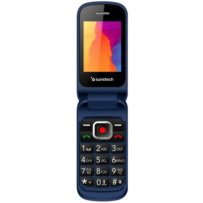 Sunstech CELT24 Teléfono Móvil con 4G LTE y Botón SOS, Azul